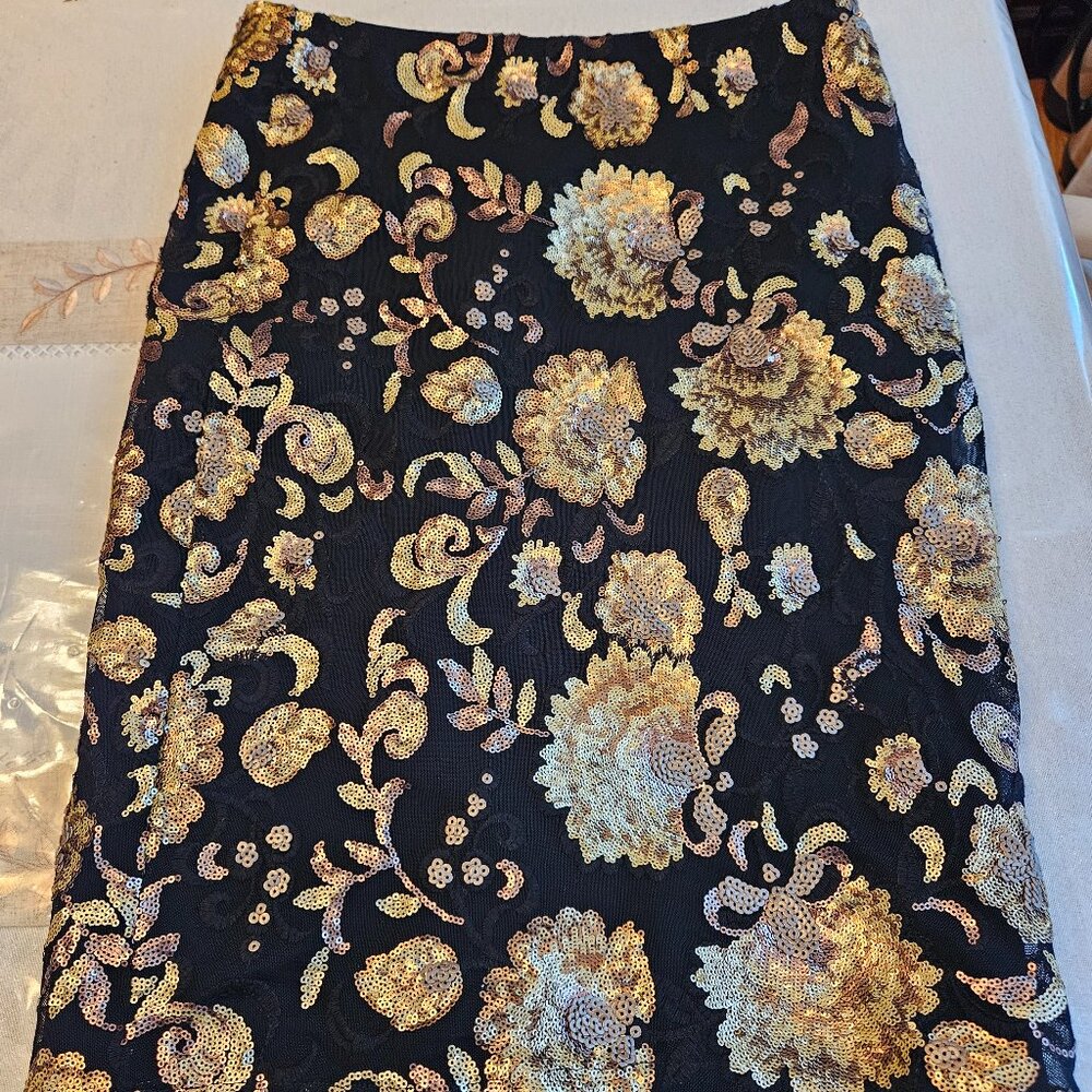 Vintage Garnet Hill Sequence Pencil Skirt